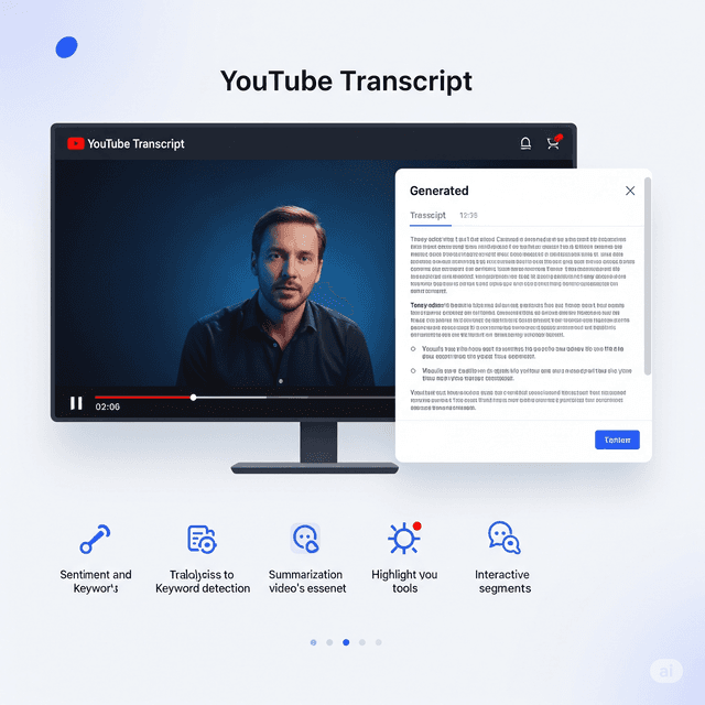 YouTube Transcript Tool - Free AI Video to Text Converter